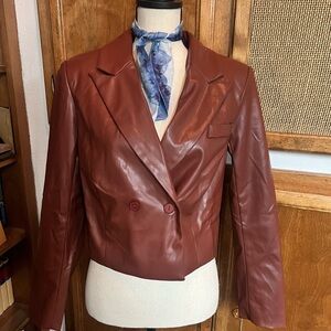 NWT Faux Leather Jacket Size S
